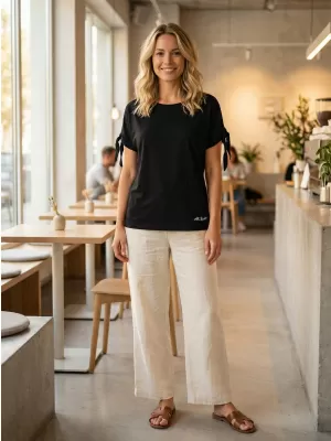 Tricou de damă cu mâneci scurte ALTISPORT NIALA LTSR671 NEGRU