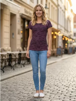 Tricou de damă cu mâneci scurte ALTISPORT GOBNATA LTSR640 NEGRU