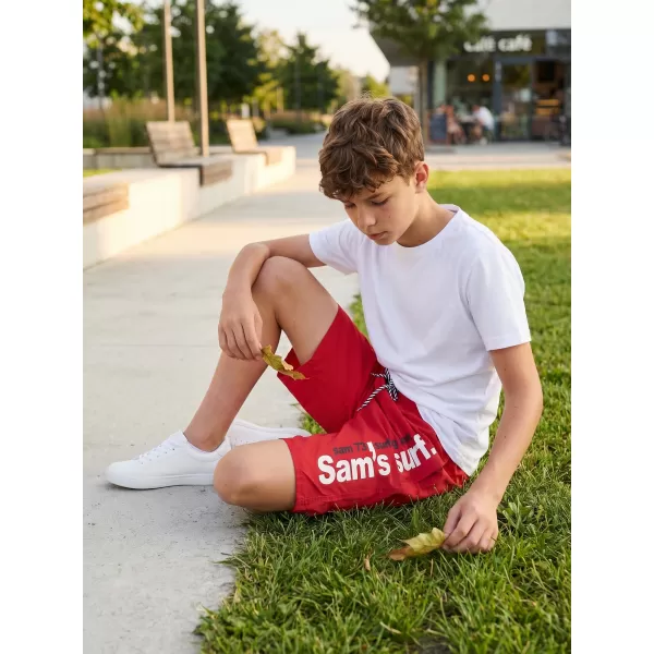  Pantaloni scurți de băieți SAM 73 BS 525 ROŞU 