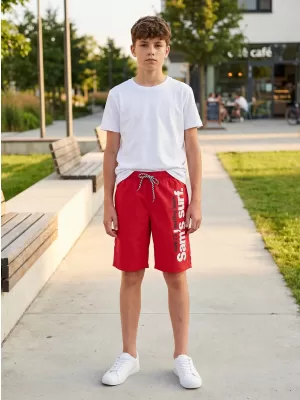 Pantaloni scurți de băieți SAM 73 BS 525 ROŞU