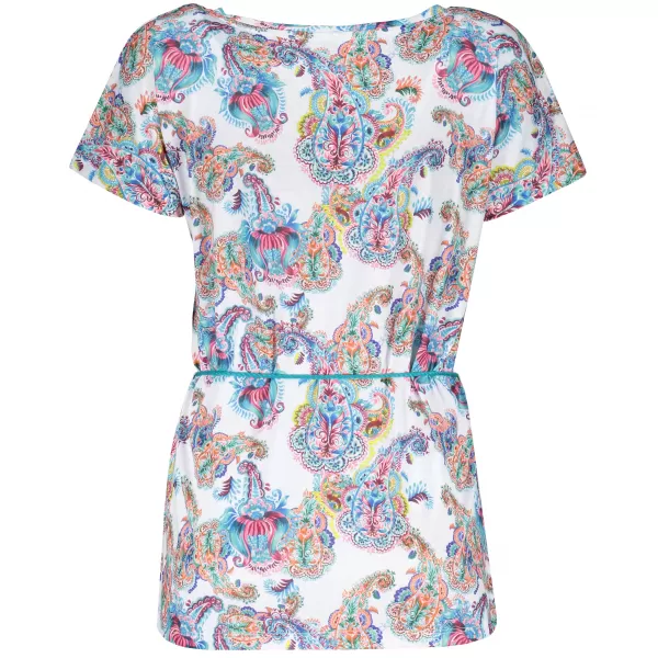 Tricou de damă cu mâneci scurte KIXMI JANELLA ALB 