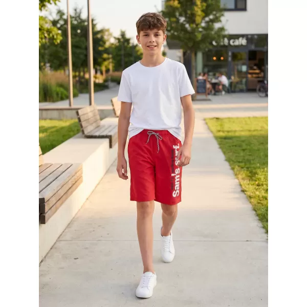  Pantaloni scurți de băieți SAM 73 BS 525 ROŞU 