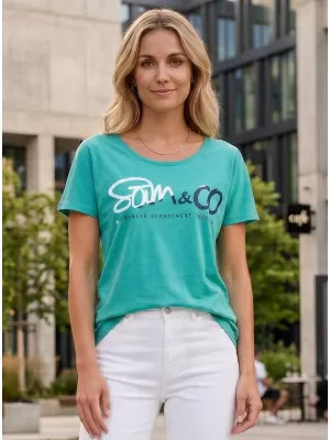 Tricou pentru femei cu mâneci scurte SAM 73 WT 801 NEON
