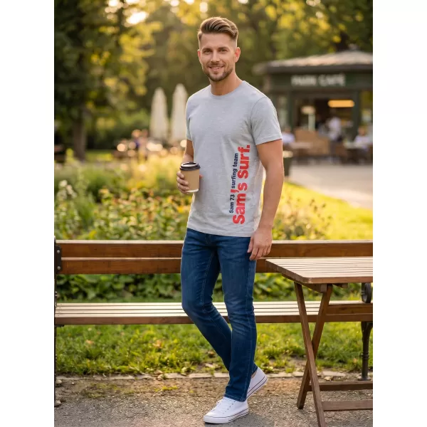  Tricou pentru bărbați cu mâneci scurte SAM 73 MT 766 GRI DESCHIS 