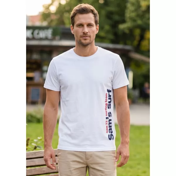  Tricou pentru bărbați cu mâneci scurte SAM 73 MT 766 ALB 