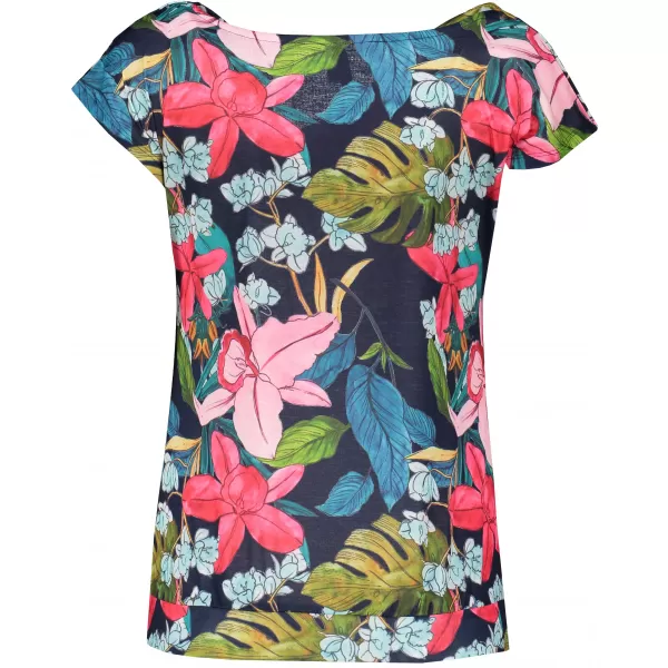  Tricou de damă cu mâneci scurte KIXMI JACINTA ALBASTRU INCHIS 