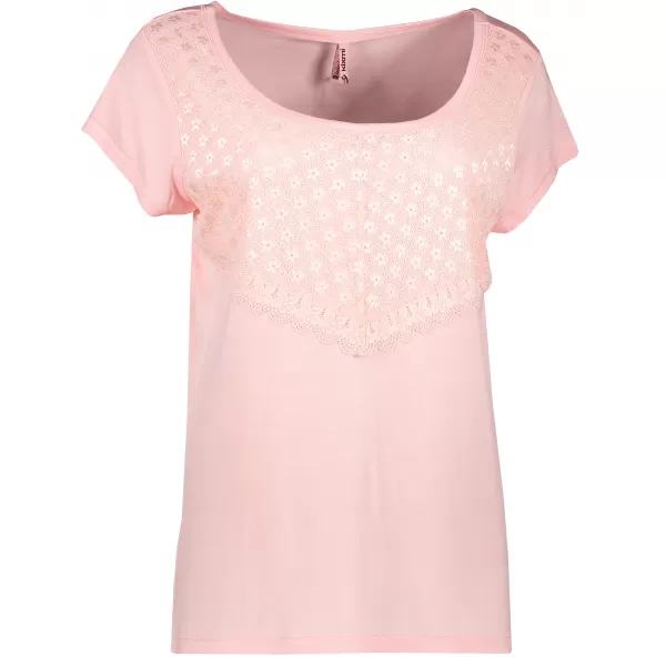  Tricou de damă cu mâneci scurte KIXMI JASMINA ROZ DESCHIS 
