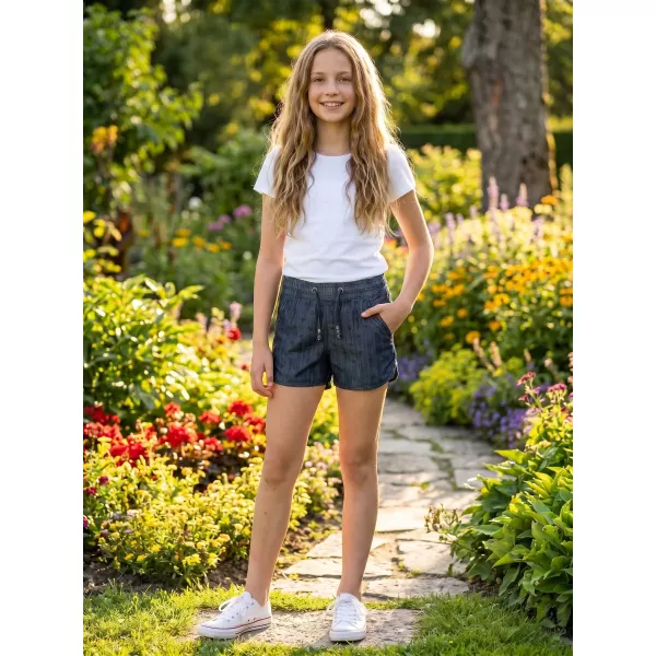  Pantaloni scurți ai fetei SAM 73 GS 525 DENIM ÎNTUNECAT 