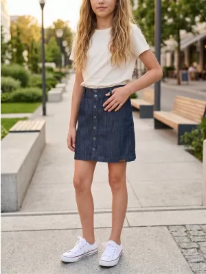 Fusta fetei SAM 73 GZ 521 DENIM ÎNTUNECAT