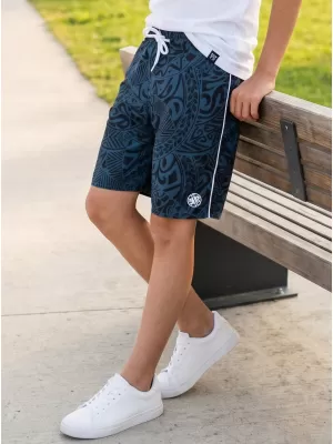 Pantaloni scurți de băieți SAM 73 BS 528 ALBASTRU ÎNCHIS