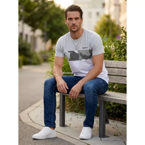  Tricou pentru bărbați cu mâneci scurte SAM 73 MT 764 GRI DESCHIS 