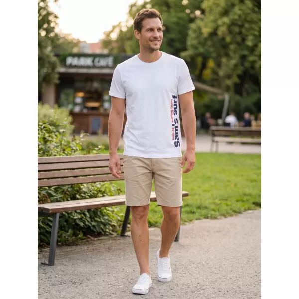  Tricou pentru bărbați cu mâneci scurte SAM 73 MT 766 ALB 