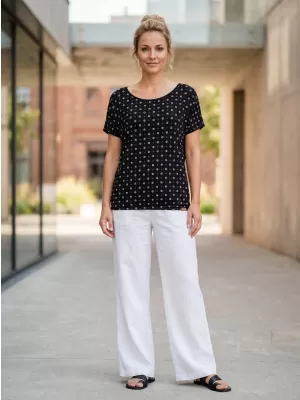 Tricou pentru femei cu mâneci scurte SAM 73 WT 798 NEGRU