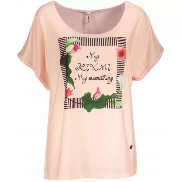  Tricou de damă cu mâneci scurte KIXMI JENNY ROZ DESCHIS 