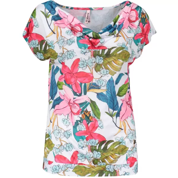  Tricou de damă cu mâneci scurte KIXMI JACINTA ALB 