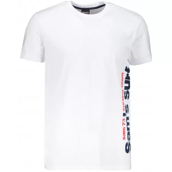  Tricou pentru bărbați cu mâneci scurte SAM 73 MT 766 ALB 