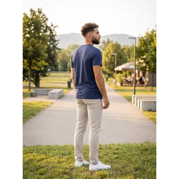  Tricou pentru bărbați cu mâneci scurte SAM 73 LADIUS MTSR524 ALBASTRU ÎNCHIS 