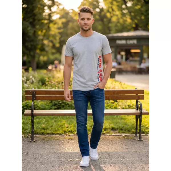  Tricou pentru bărbați cu mâneci scurte SAM 73 MT 766 GRI DESCHIS 