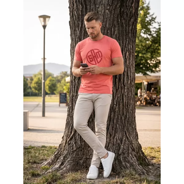  Tricou pentru bărbați cu mâneci scurte SAM 73 ALIF MTSR487 ROŞU 