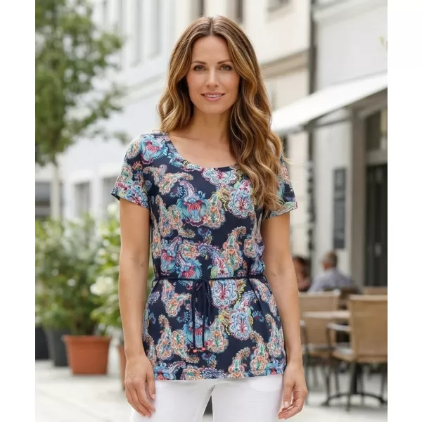  Tricou de damă cu mâneci scurte KIXMI JANELLA TEAL 