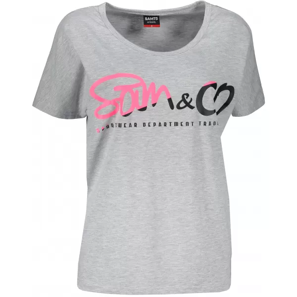  Tricou pentru femei cu mâneci scurte SAM 73 WT 801 GRI DESCHIS 