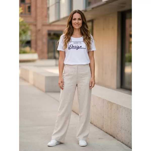  Tricou pentru femei cu mâneci scurte SAM 73 WT 803 ALB 