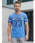 Tricou pentru bărbați cu mâneci scurte SAM 73 MT 762 ALBASTRU