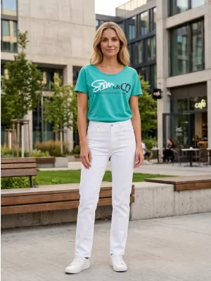 Tricou pentru femei cu mâneci scurte SAM 73 WT 801 NEON