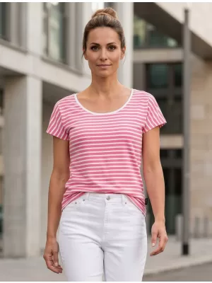 Tricou pentru femei cu mâneci scurte SAM 73 ALESIA LTSR627 ROZ