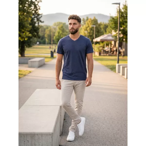  Tricou pentru bărbați cu mâneci scurte SAM 73 LADIUS MTSR524 ALBASTRU ÎNCHIS 