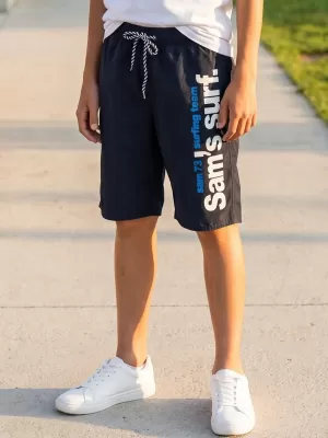 Pantaloni scurți de băieți SAM 73 BS 525 ALBASTRU ÎNCHIS