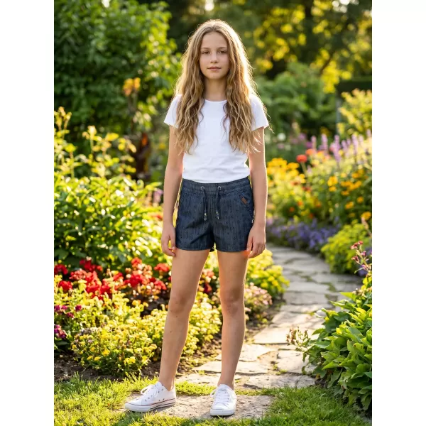  Pantaloni scurți ai fetei SAM 73 GS 525 DENIM ÎNTUNECAT 