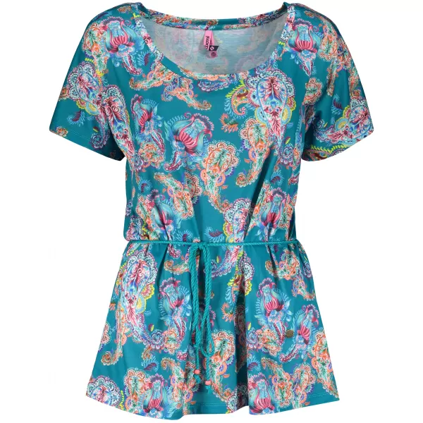  Tricou de damă cu mâneci scurte KIXMI JANELLA ALBASTRU 