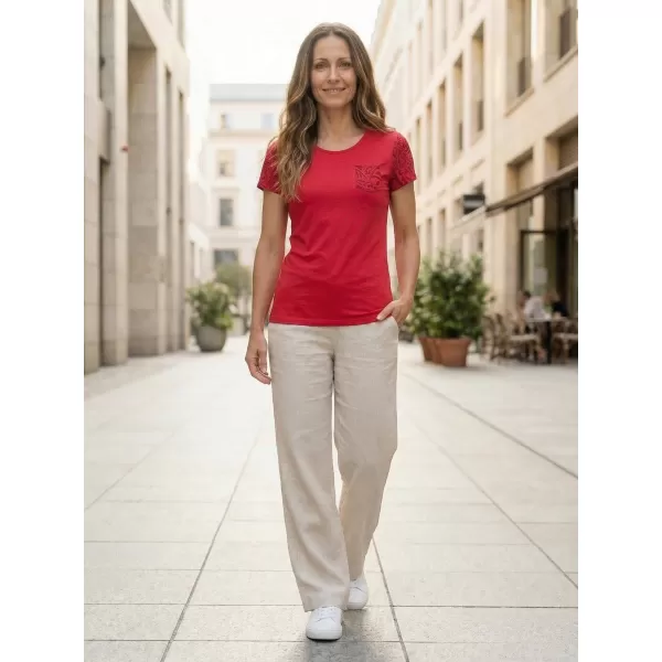  Tricou pentru femei cu mâneci scurte SAM 73 WT 800 ROŞU 