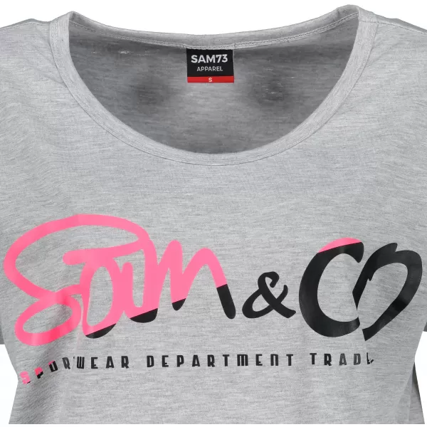  Tricou pentru femei cu mâneci scurte SAM 73 WT 801 GRI DESCHIS 