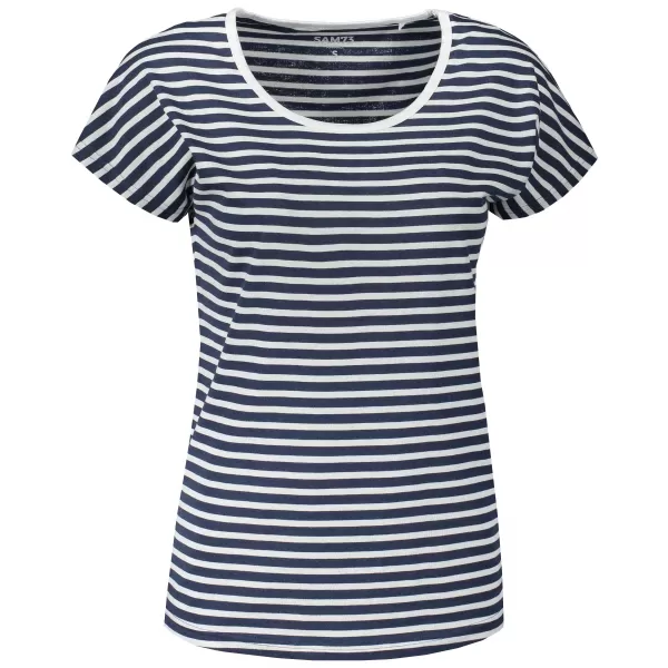  Tricou pentru femei cu mâneci scurte SAM 73 ALESIA LTSR627 ALBASTRU ÎNCHIS 