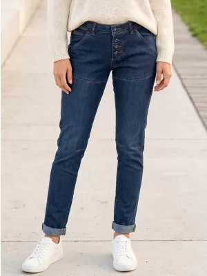 Pantalonii pentru doamne SAM 73 WK 753 DENIM ÎNTUNECAT