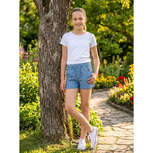  Pantaloni scurți ai fetei SAM 73 GS 525 DENIM LUMINOS 