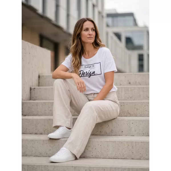  Tricou pentru femei cu mâneci scurte SAM 73 WT 803 ALB 