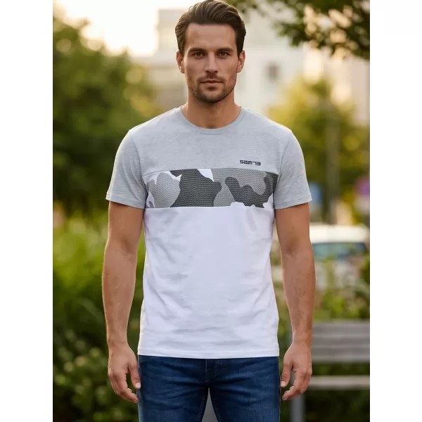  Tricou pentru bărbați cu mâneci scurte SAM 73 MT 764 GRI DESCHIS 