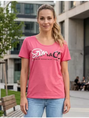 Tricou pentru femei cu mâneci scurte SAM 73 WT 801 ROZ