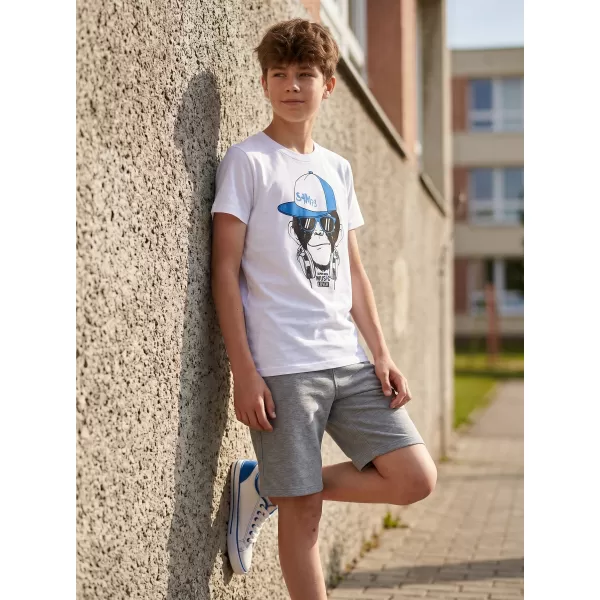  Băiat t -hirt cu mâneci scurte SAM 73 BT 535 ALB 