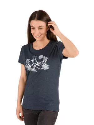 Tricou pentru femei cu mâneci scurte SAM 73 LTSR618 ALBASTRU ÎNCHIS