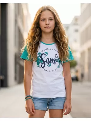 Tricou de fată cu mâneci scurte SAM 73 GT 540 NEON