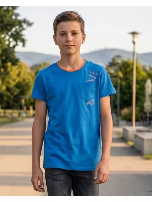 Băiat t -hirt cu mâneci scurte SAM 73 KTSR257 ALBASTRU