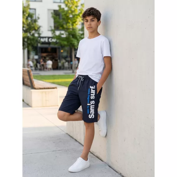  Pantaloni scurți de băieți SAM 73 BS 525 ALBASTRU ÎNCHIS 
