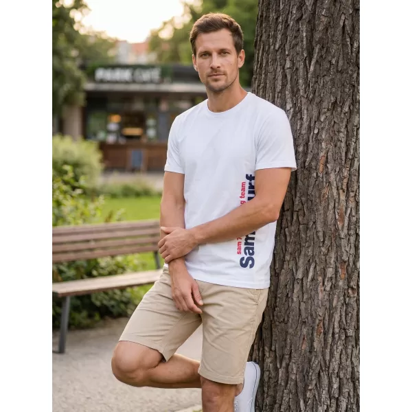  Tricou pentru bărbați cu mâneci scurte SAM 73 MT 766 ALB 
