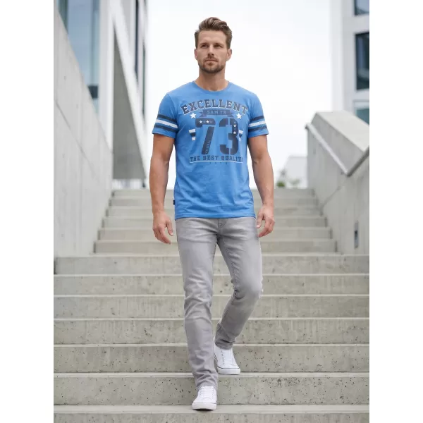  Tricou pentru bărbați cu mâneci scurte SAM 73 MT 762 ALBASTRU 