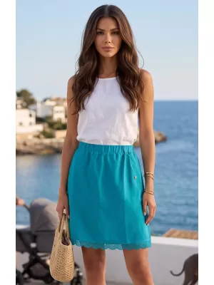 Fusta de dama KIXMI JEWELY ALBASTRU VERDE