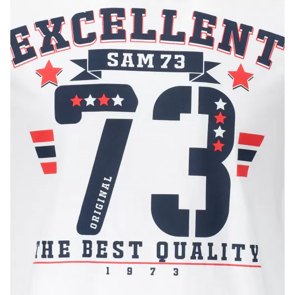  Tricou pentru bărbați cu mâneci scurte SAM 73 MT 762 ALB 